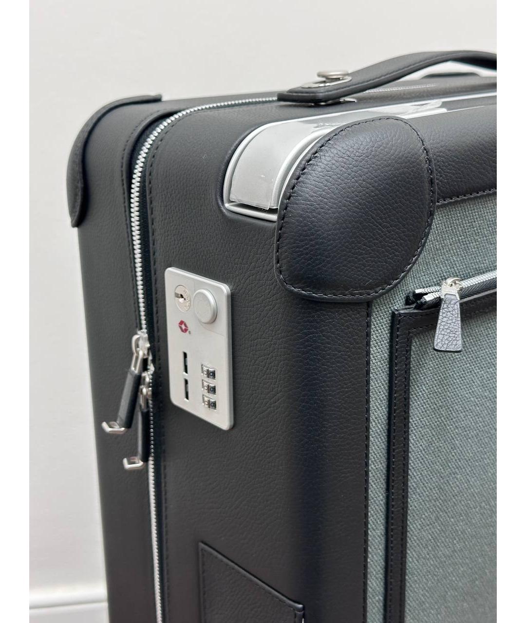 HERMES Хаки кожаный чемодан, фото 6