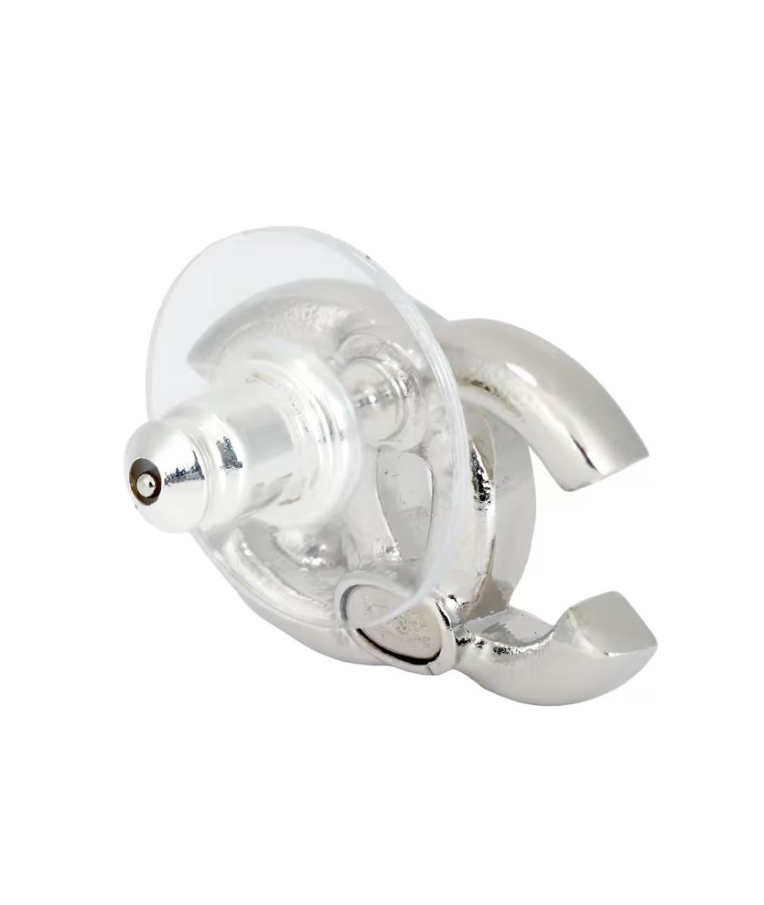 CHANEL Серебряные металлические серьги, фото 4