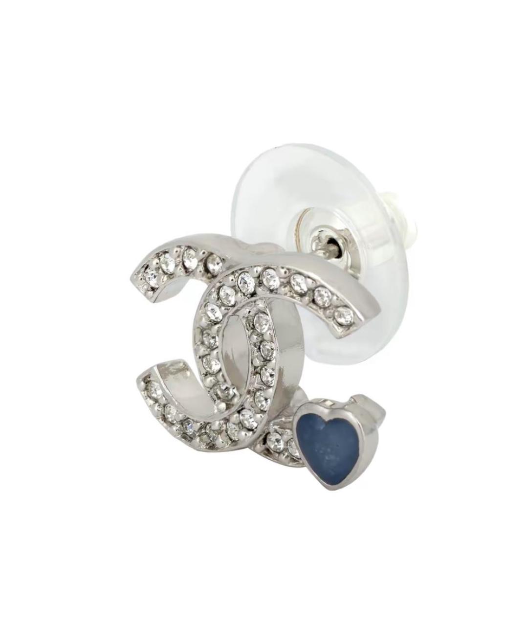 CHANEL Серебряные металлические серьги, фото 3