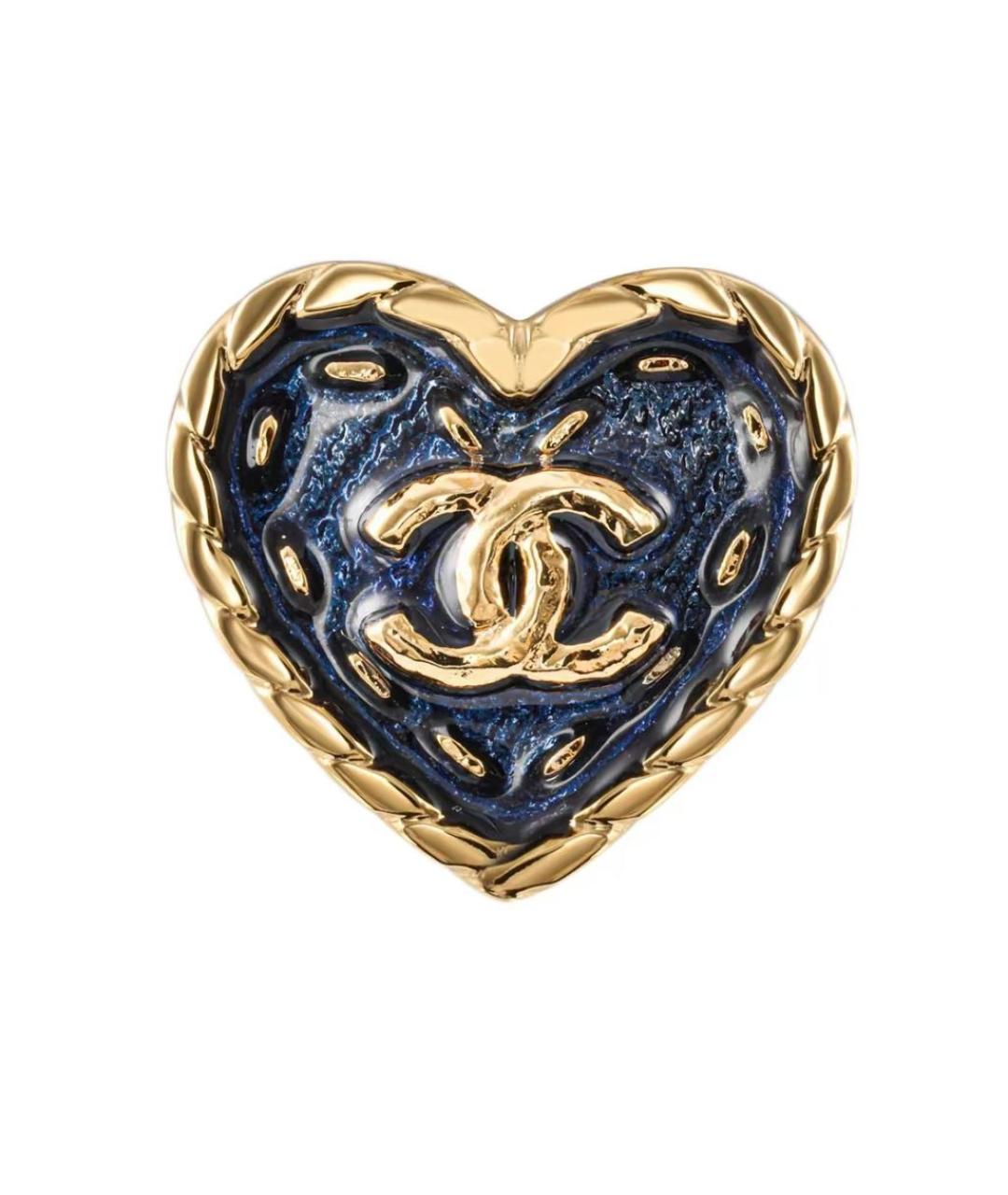 CHANEL Золотые металлические серьги, фото 2