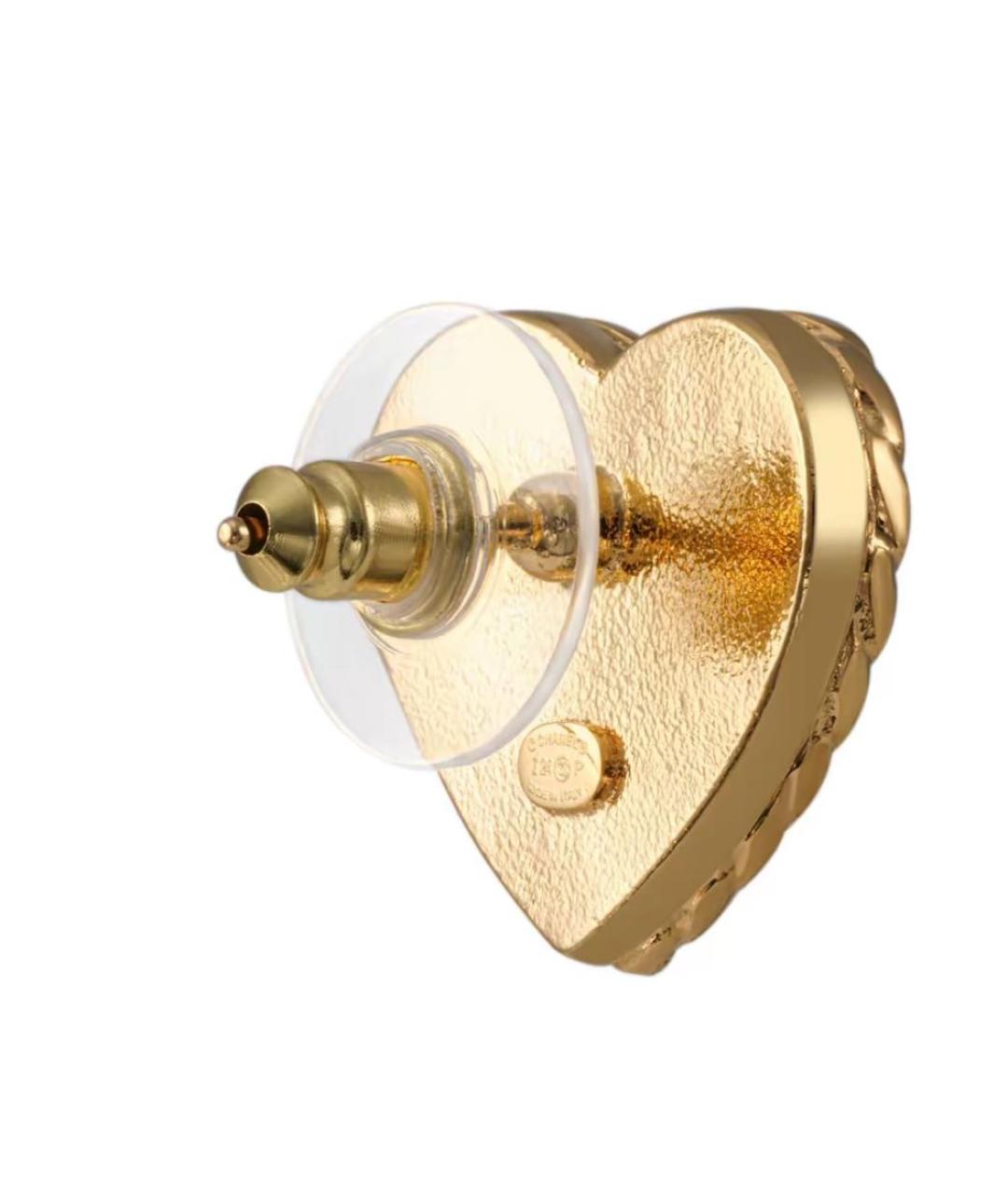 CHANEL Золотые металлические серьги, фото 4