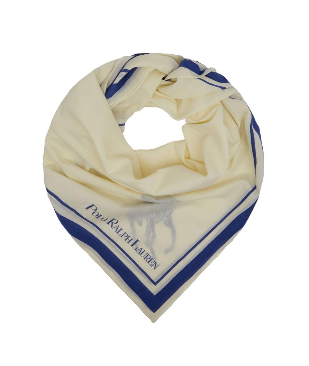 POLO RALPH LAUREN Белый хлопковый платок, фото 3