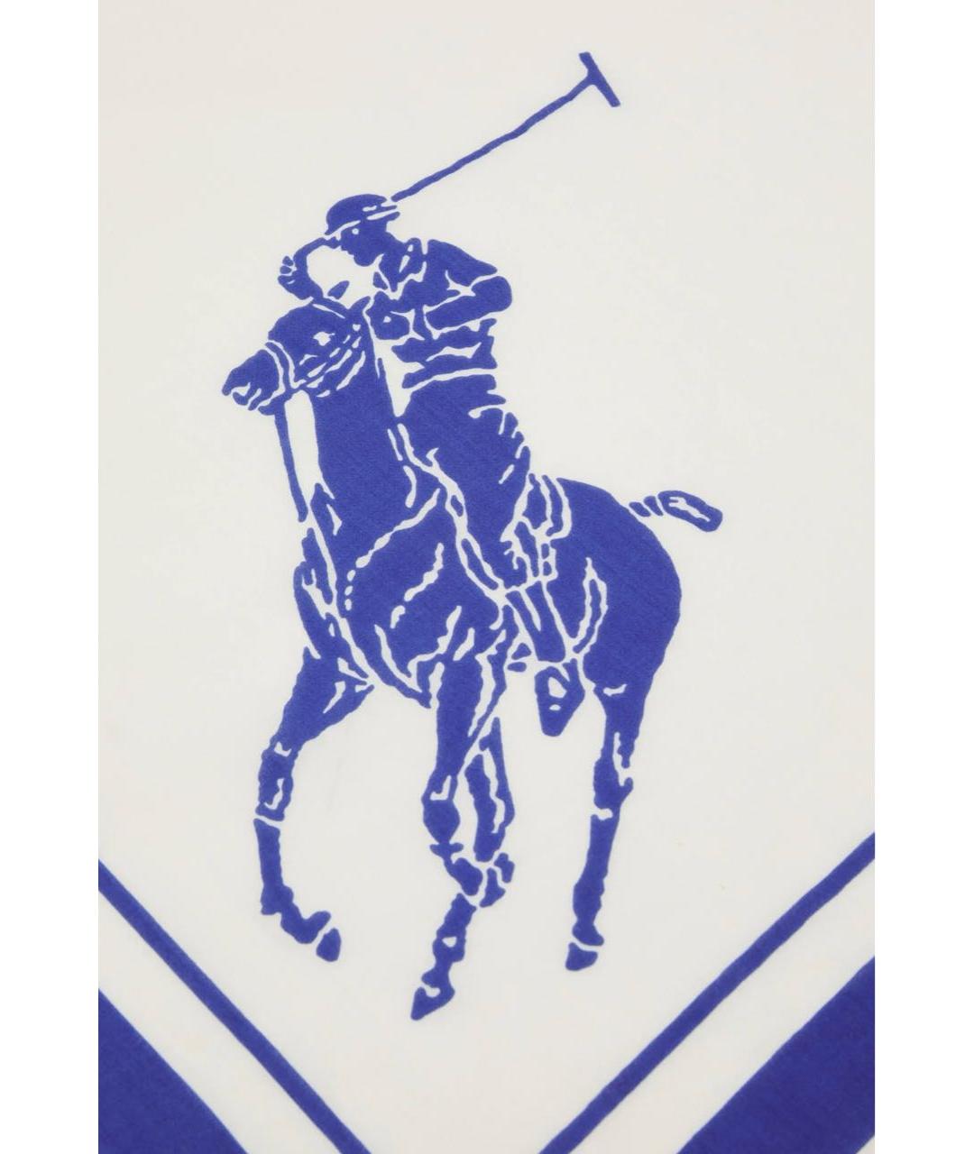 POLO RALPH LAUREN Белый хлопковый платок, фото 4