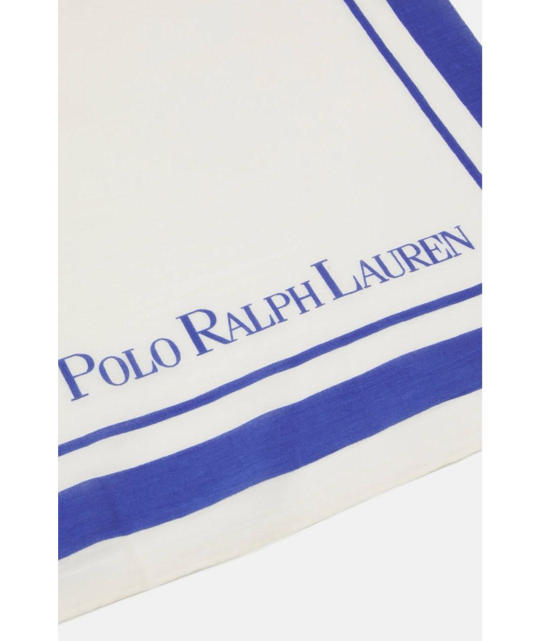 POLO RALPH LAUREN Белый хлопковый платок, фото 5