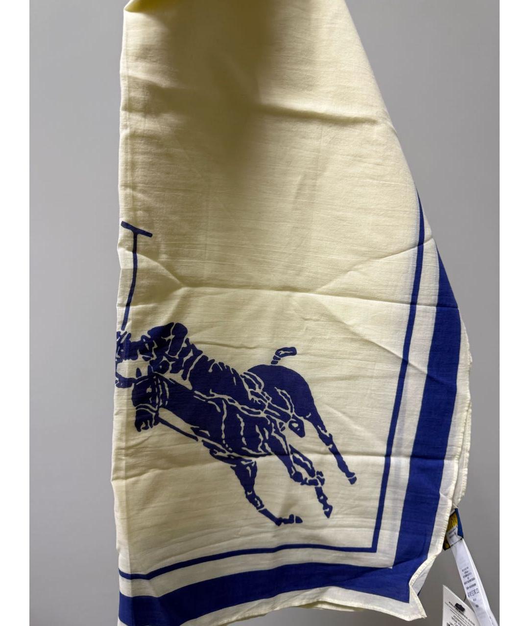 POLO RALPH LAUREN Белый хлопковый платок, фото 7