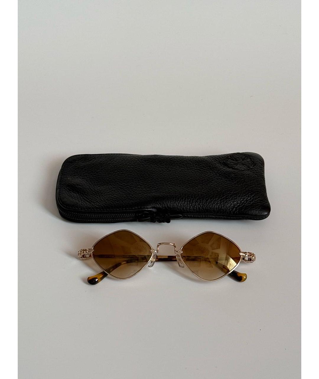 CHROME HEARTS Золотые металлические солнцезащитные очки, фото 7