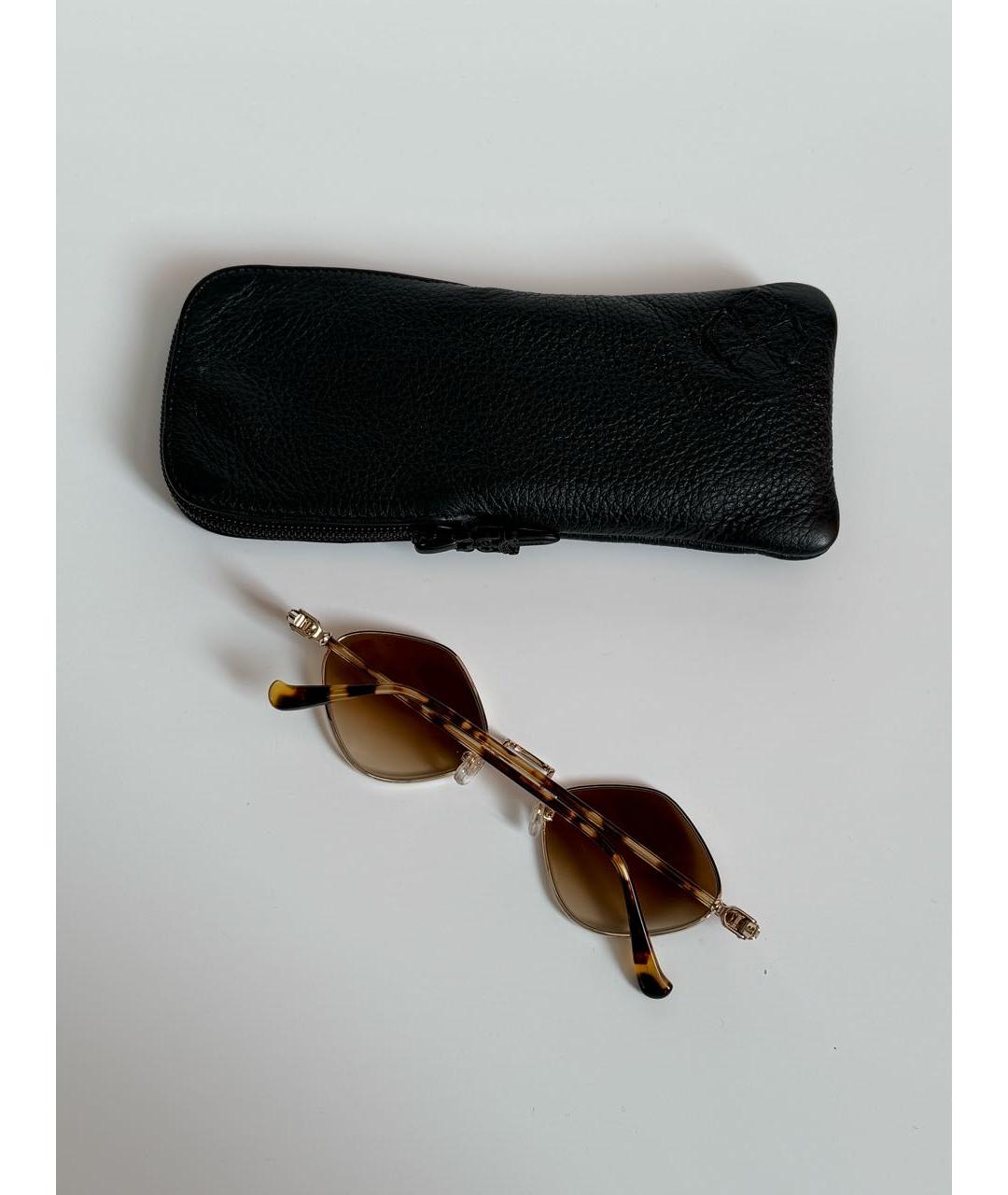 CHROME HEARTS Золотые металлические солнцезащитные очки, фото 6