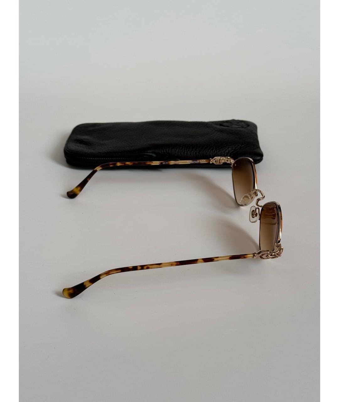 CHROME HEARTS Золотые металлические солнцезащитные очки, фото 5