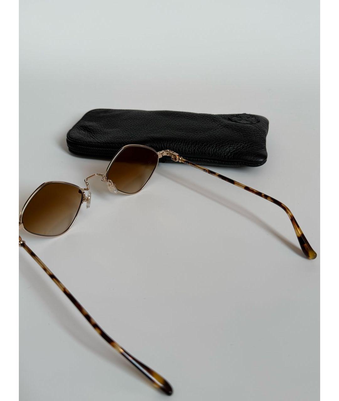 CHROME HEARTS Золотые металлические солнцезащитные очки, фото 4