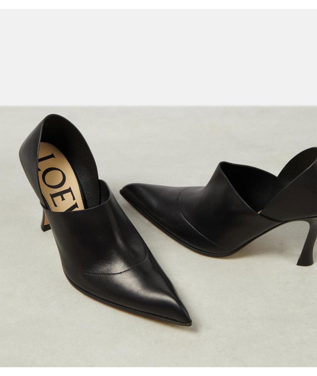 LOEWE Черные кожаные туфли, фото 4