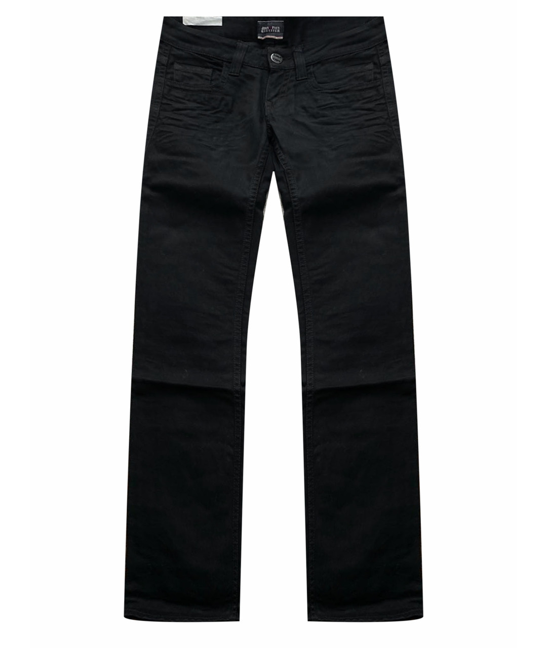 JEAN PAUL GAULTIER Черные хлопковые прямые джинсы, фото 1