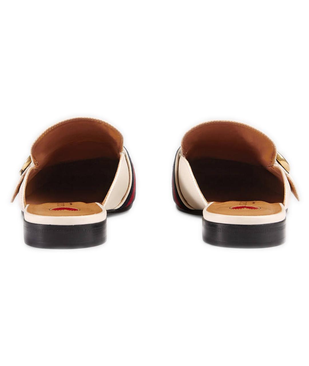 GUCCI Белые кожаные мюли, фото 4