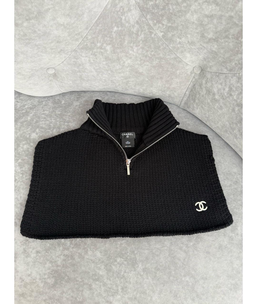 CHANEL Черный кашемировый воротник, фото 2