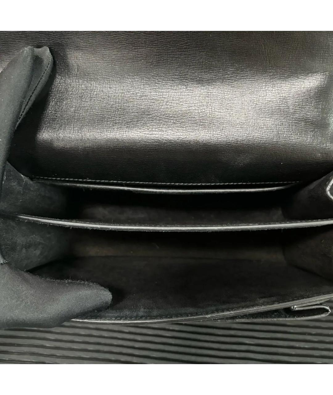SAINT LAURENT Черная кожаная сумка через плечо, фото 4