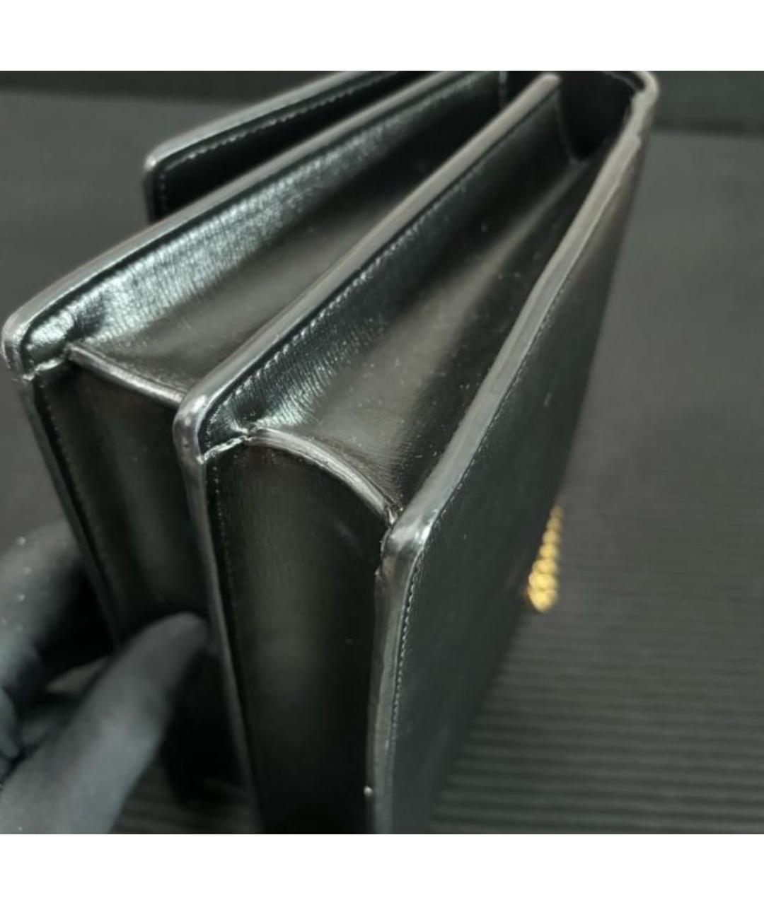 SAINT LAURENT Черная кожаная сумка через плечо, фото 8