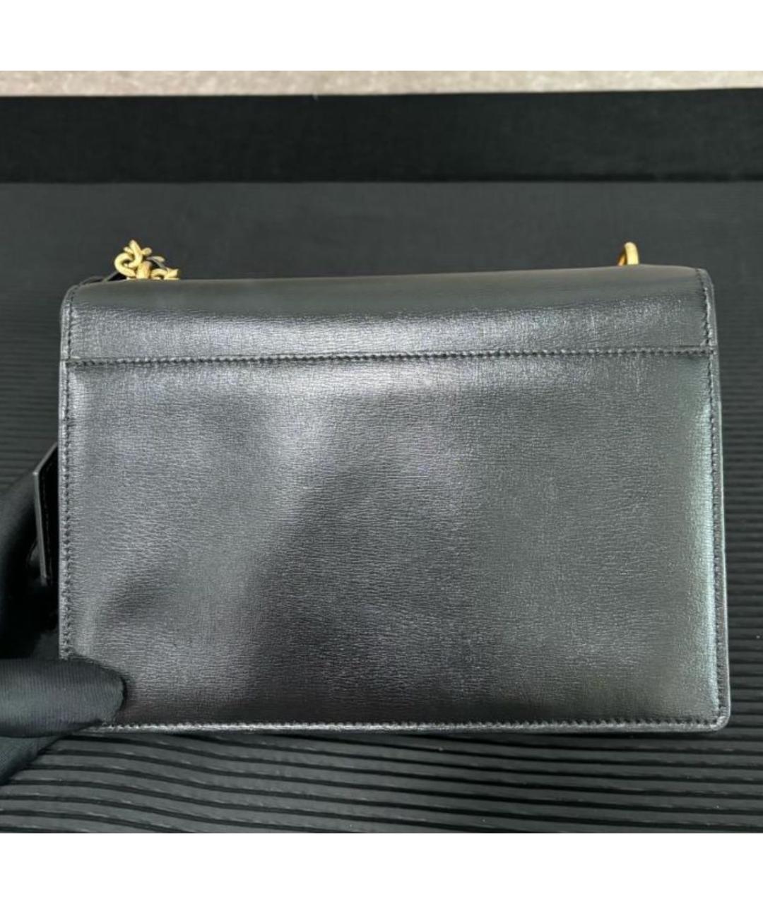 SAINT LAURENT Черная кожаная сумка через плечо, фото 2