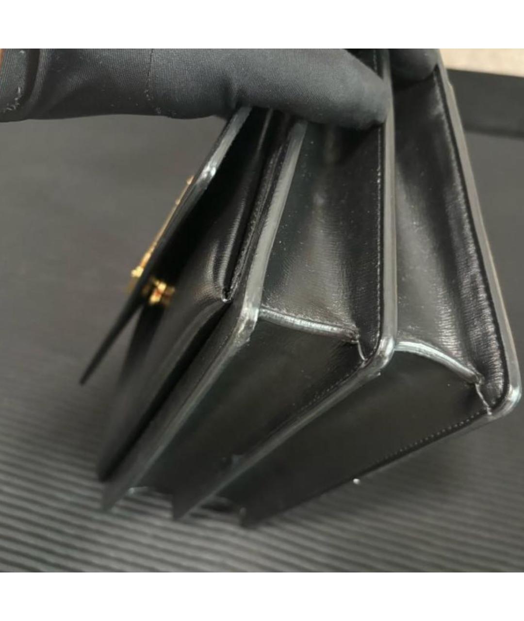 SAINT LAURENT Черная кожаная сумка через плечо, фото 7