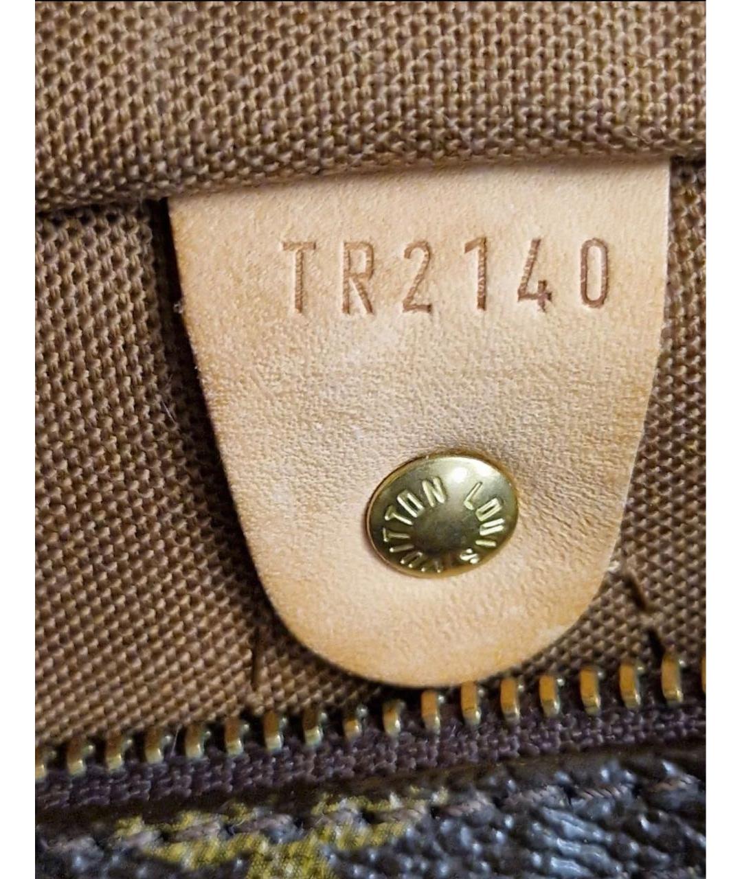 LOUIS VUITTON Коричневая кожаная сумка с короткими ручками, фото 8