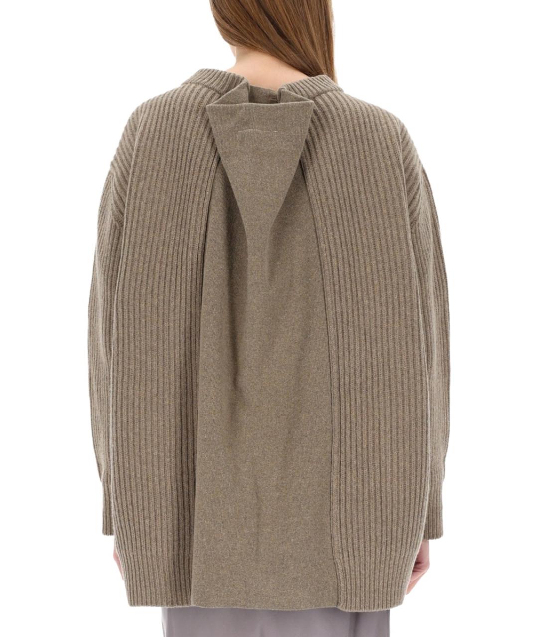 MM6 MAISON MARGIELA Бежевый шерстяной джемпер / свитер, фото 4