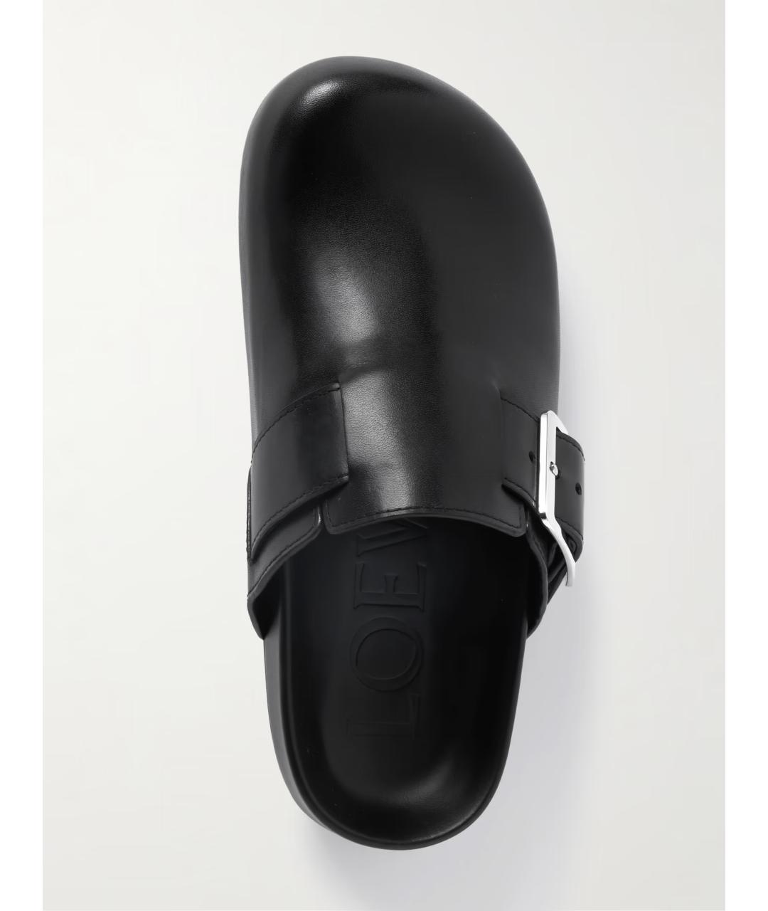 LOEWE Черные кожаные мюли, фото 3