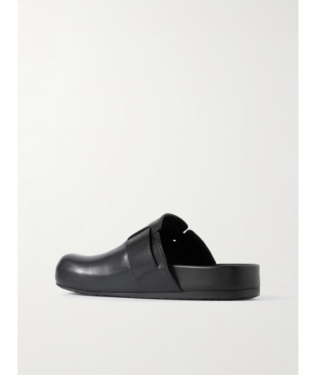 LOEWE Черные кожаные мюли, фото 5