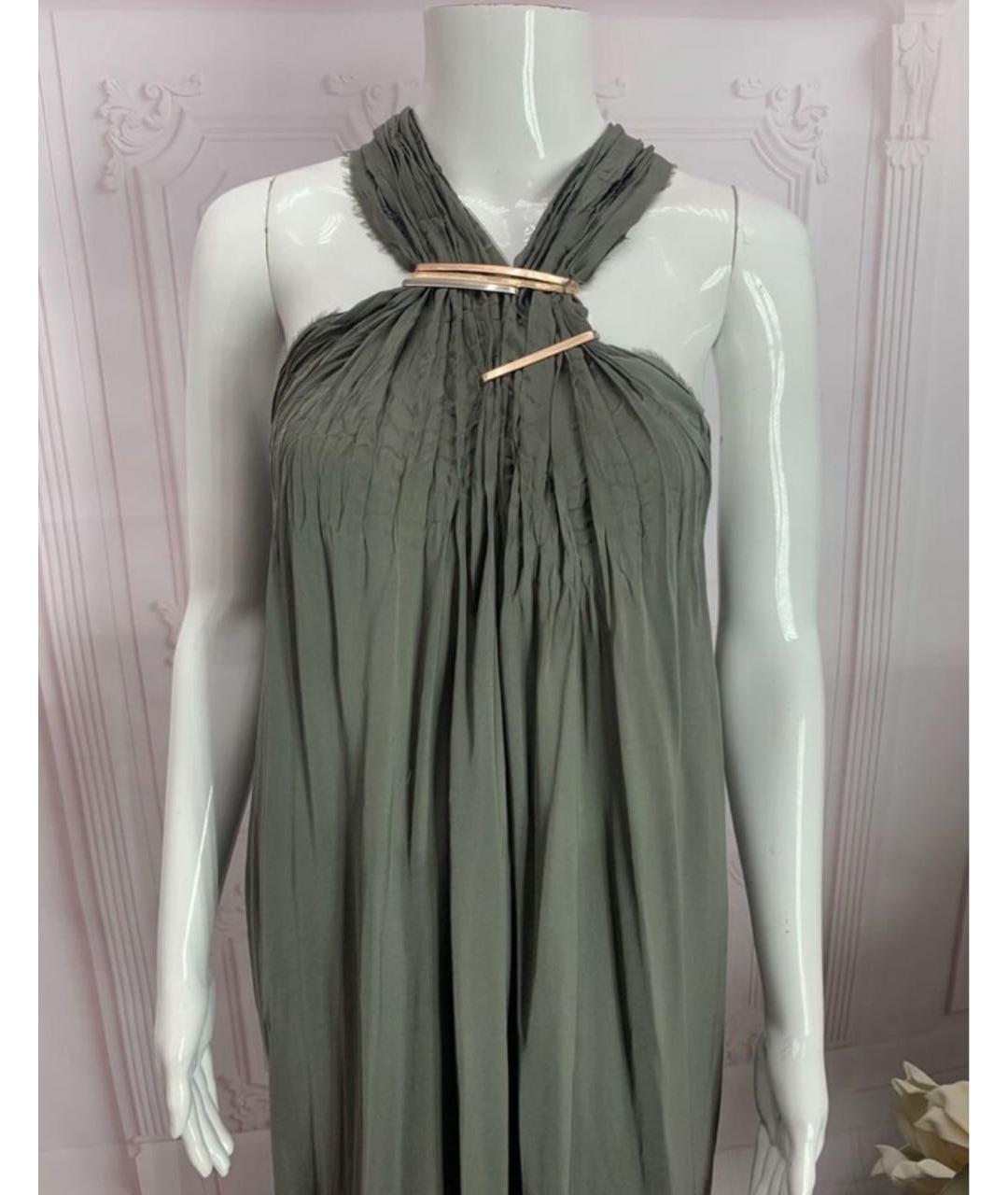 NUDE Серое полиэстеровое платье, фото 4