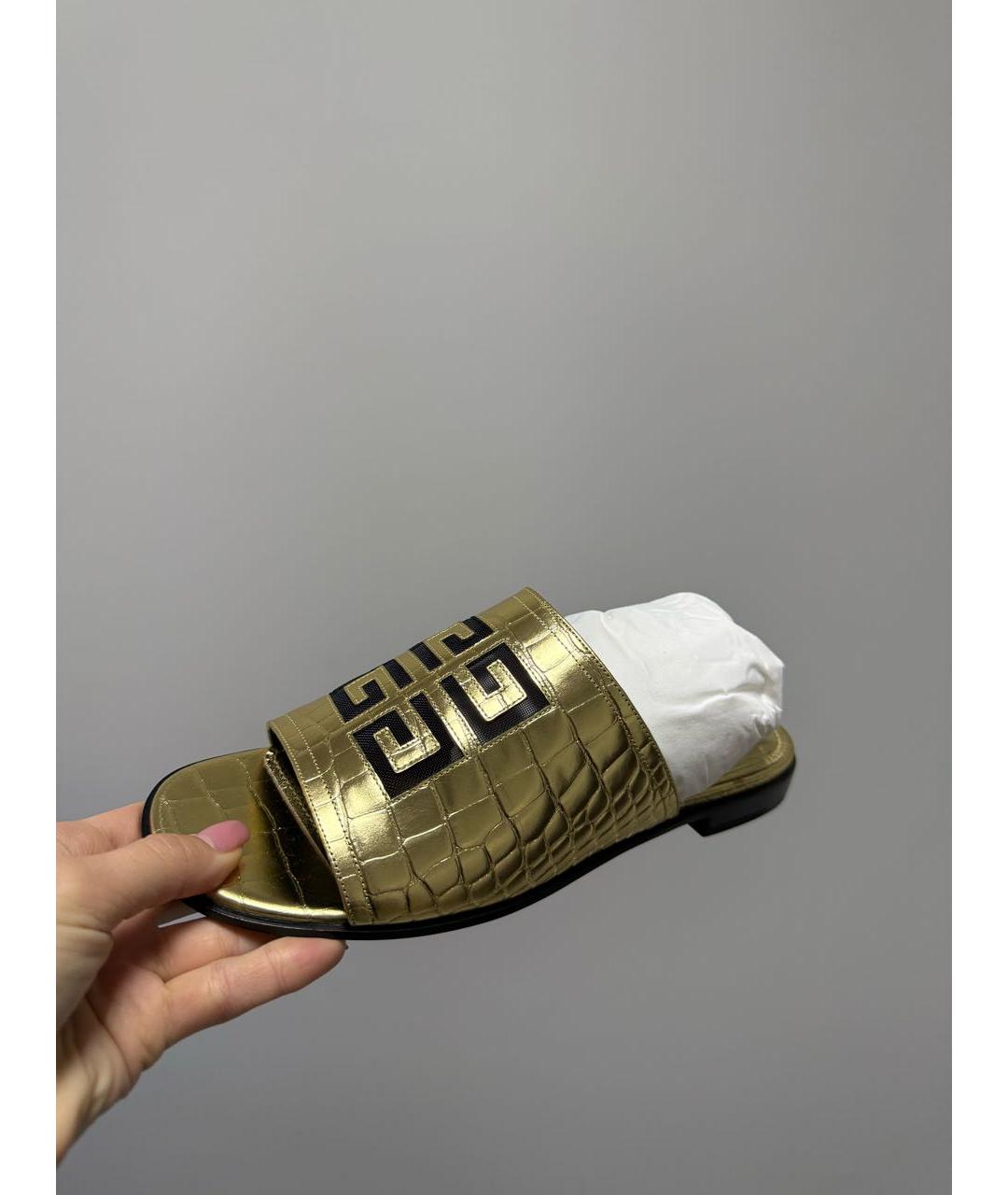 GIVENCHY Золотые шлепанцы, фото 3