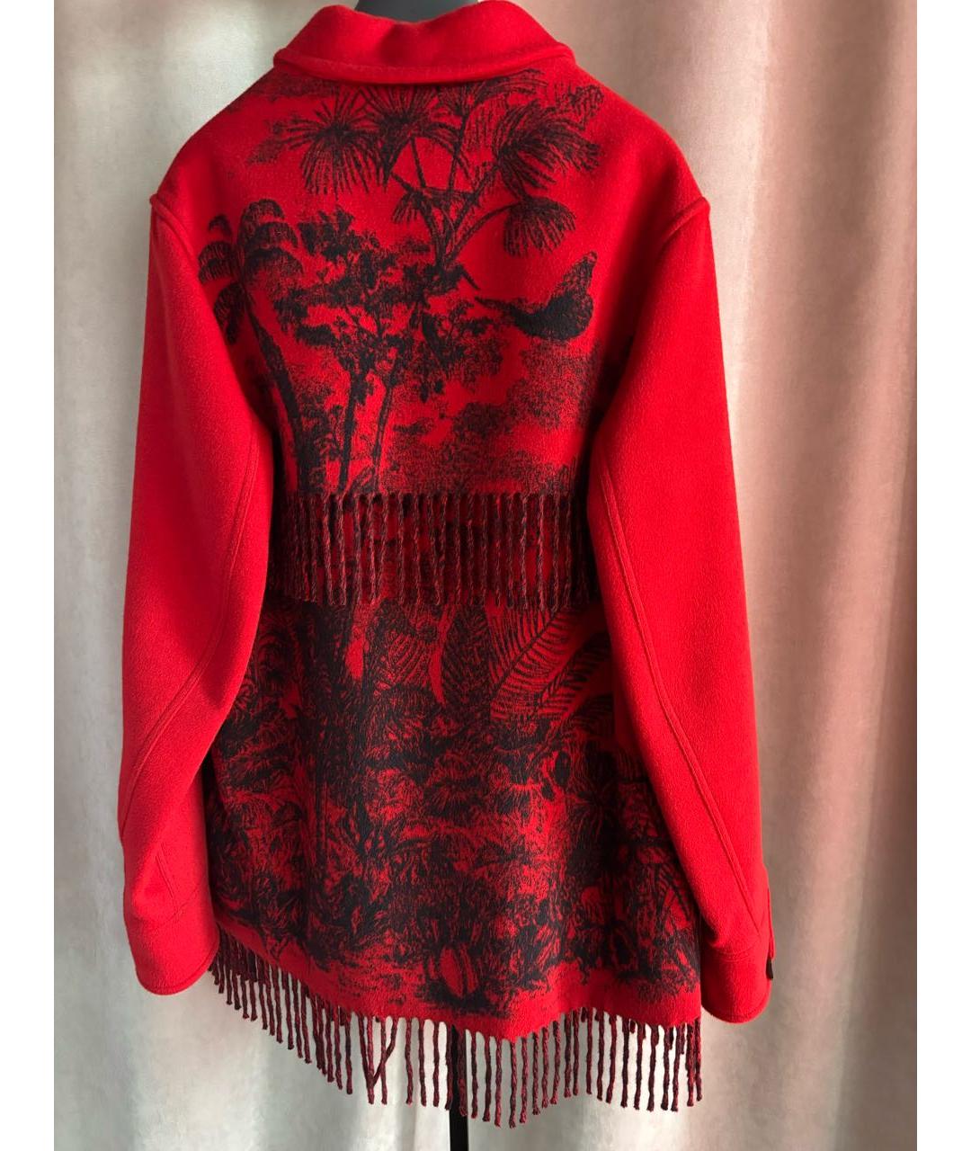 CHRISTIAN DIOR Красное шерстяное пальто, фото 2