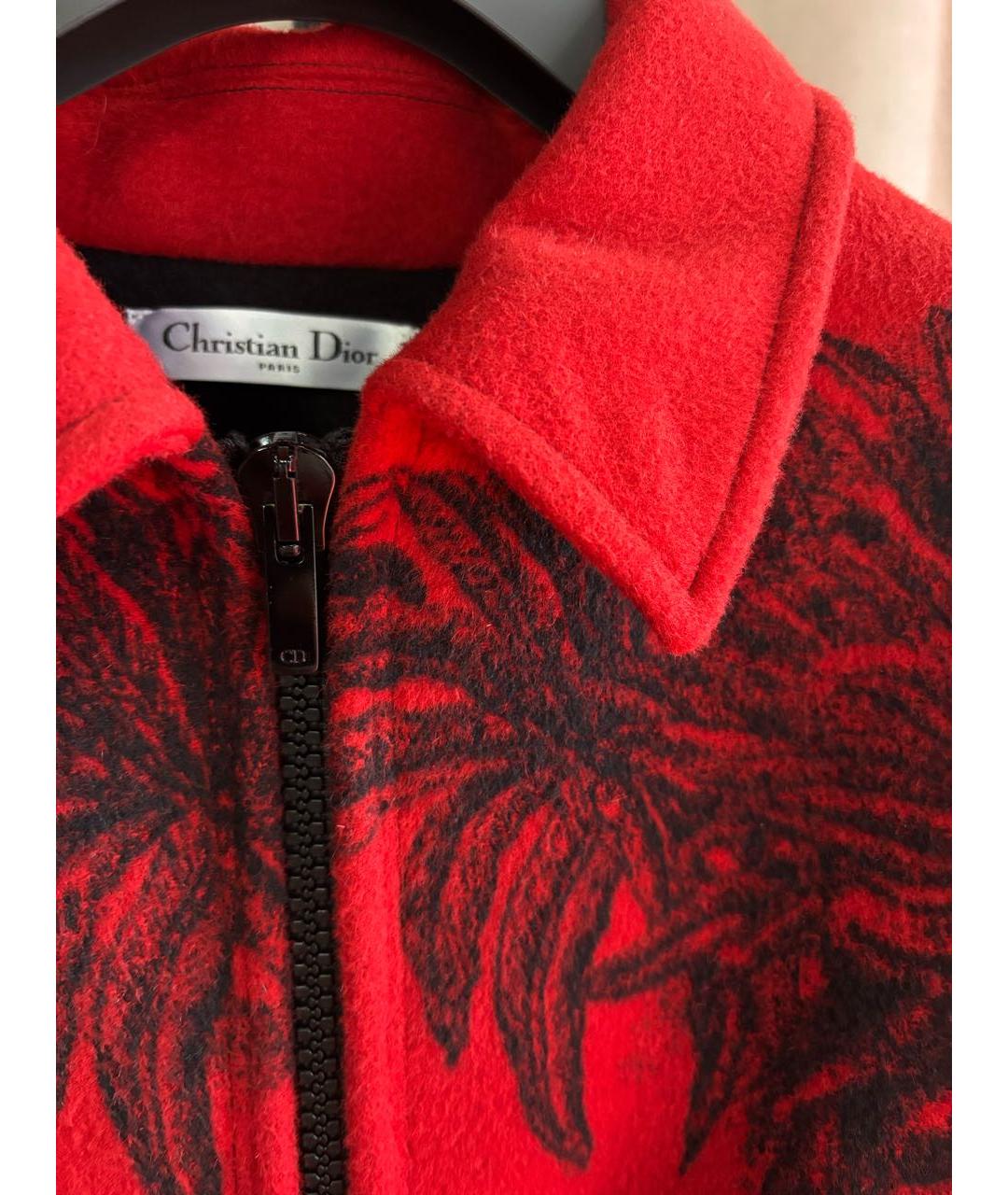 CHRISTIAN DIOR Красное шерстяное пальто, фото 4