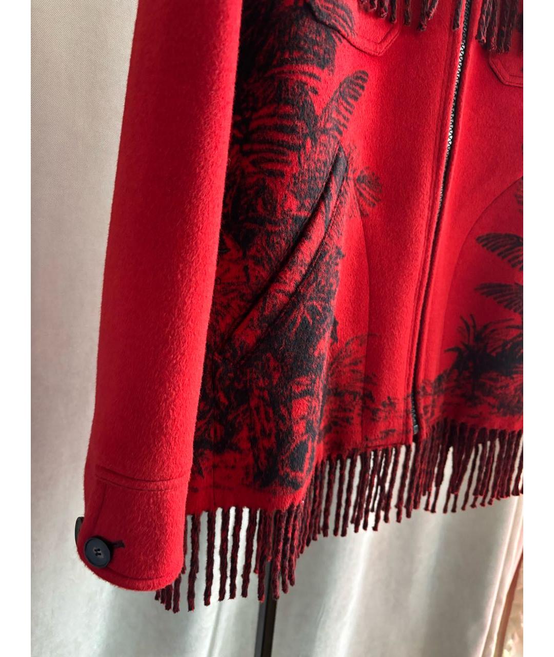 CHRISTIAN DIOR Красное шерстяное пальто, фото 5