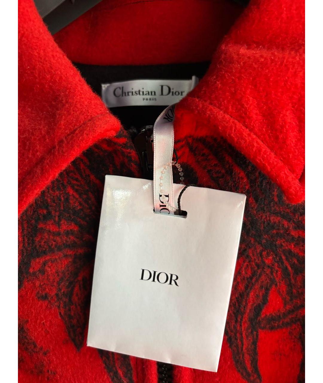 CHRISTIAN DIOR Красное шерстяное пальто, фото 3