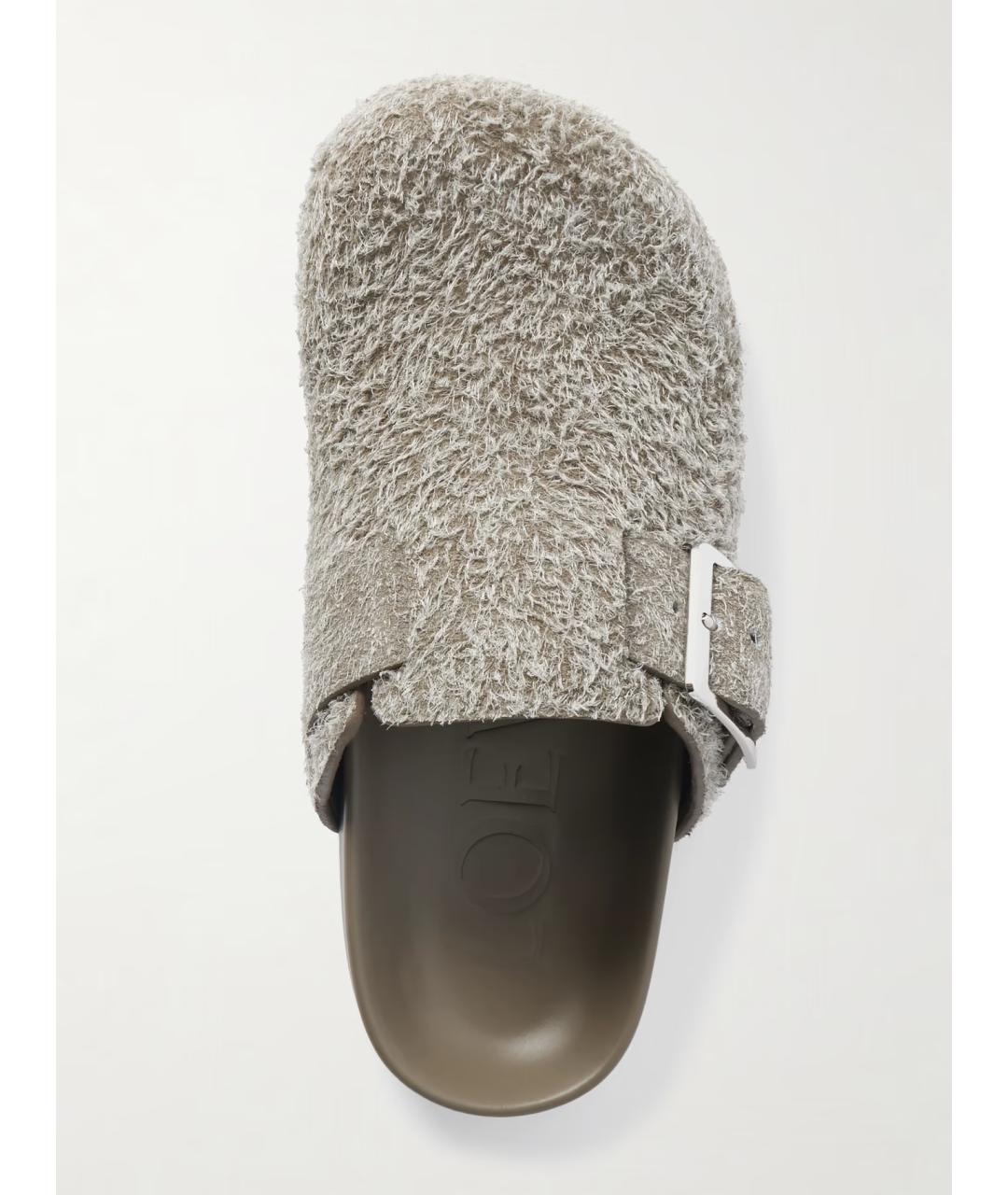 LOEWE Серые замшевые мюли, фото 3