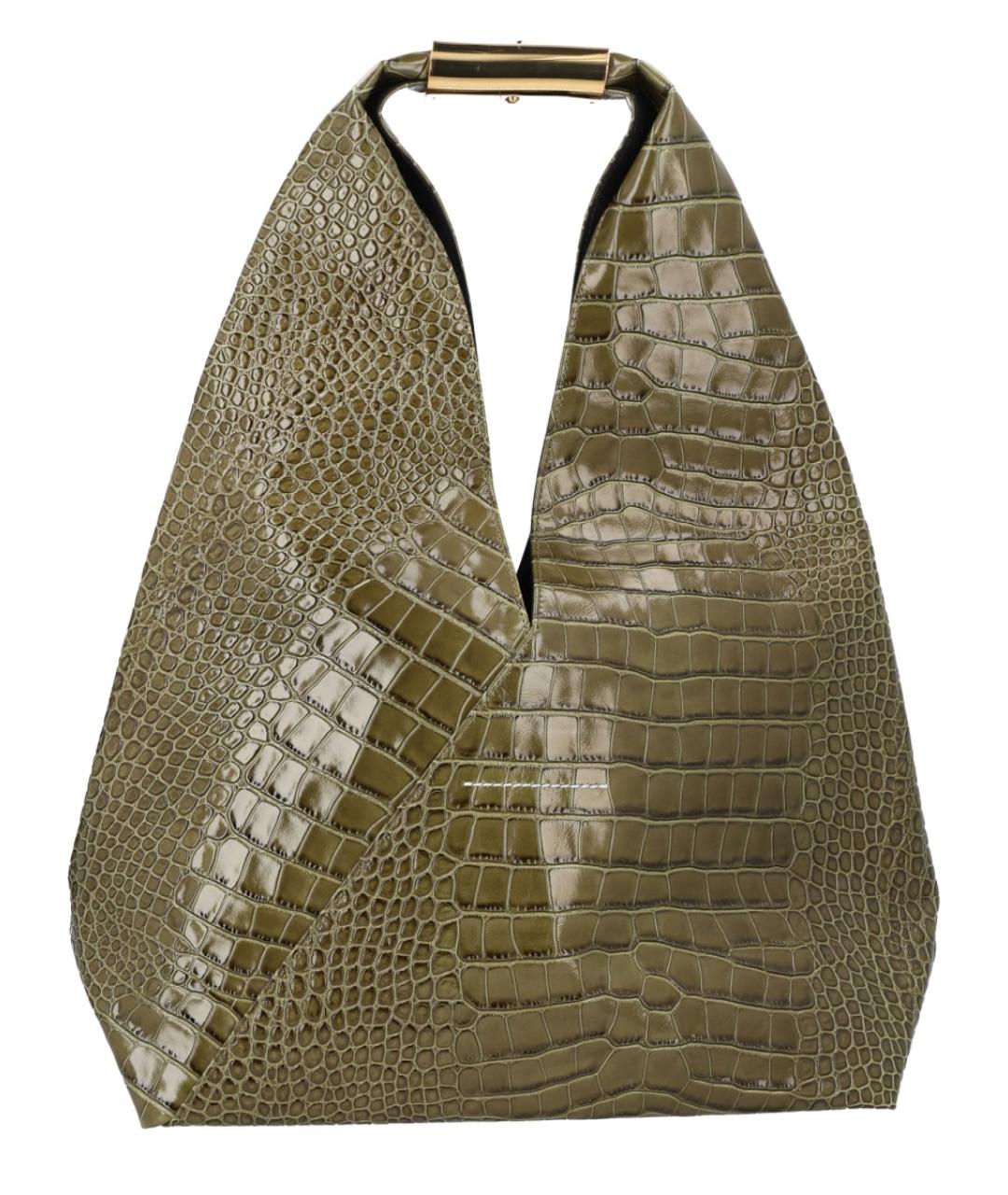 MM6 MAISON MARGIELA Зеленая сумка тоут, фото 3