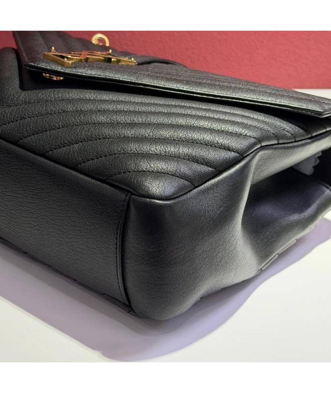 SAINT LAURENT Черная кожаная сумка через плечо, фото 3