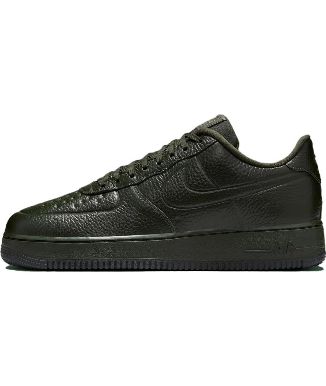 NIKE Зеленые кожаные низкие кроссовки / кеды, фото 5