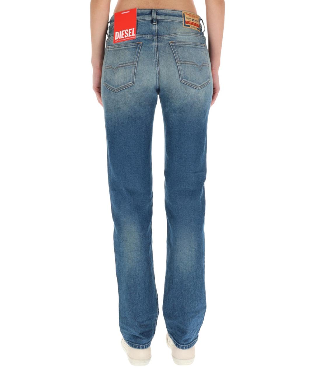 DIESEL Синие хлопковые прямые джинсы, фото 5