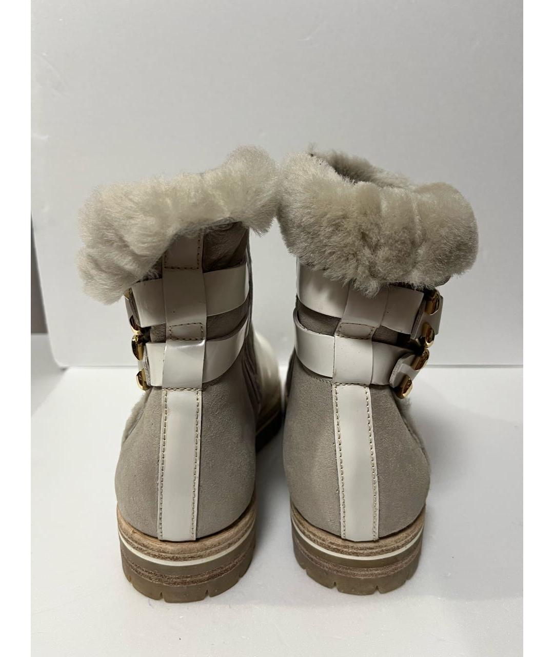 AGL Бежевые кожаные полусапоги, фото 4