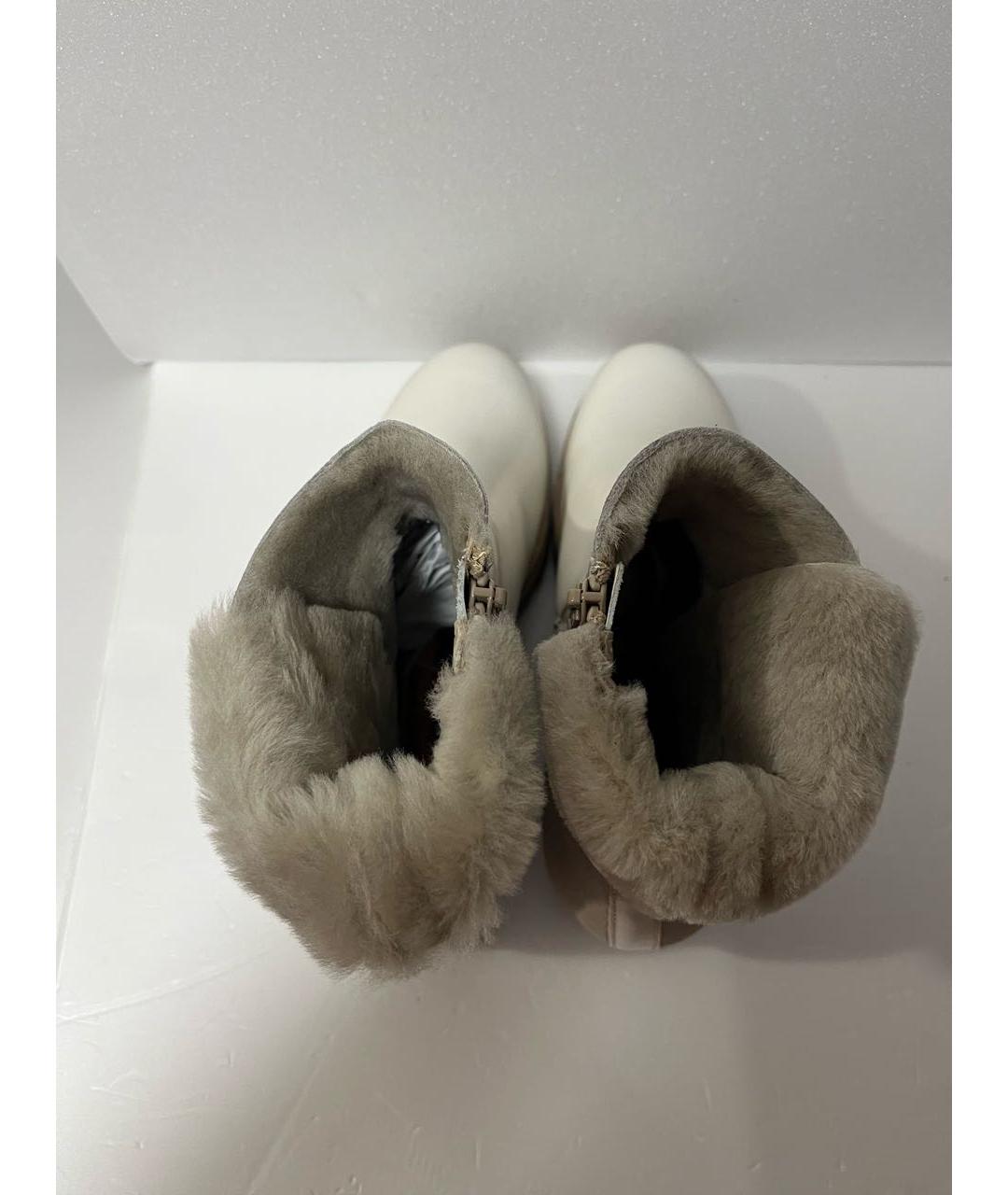 AGL Бежевые кожаные полусапоги, фото 3