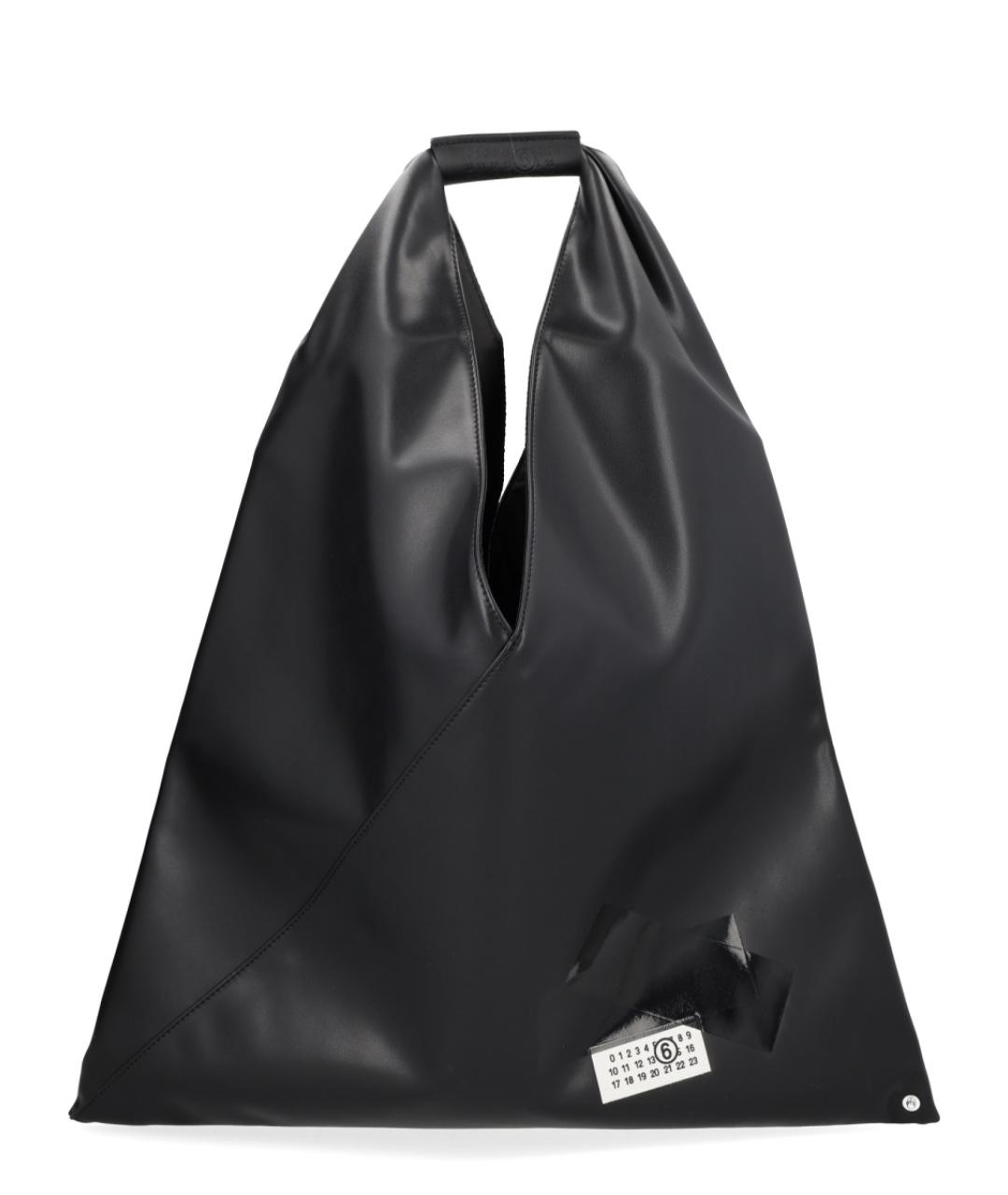 MM6 MAISON MARGIELA Черная сумка тоут из искусственной кожи, фото 1