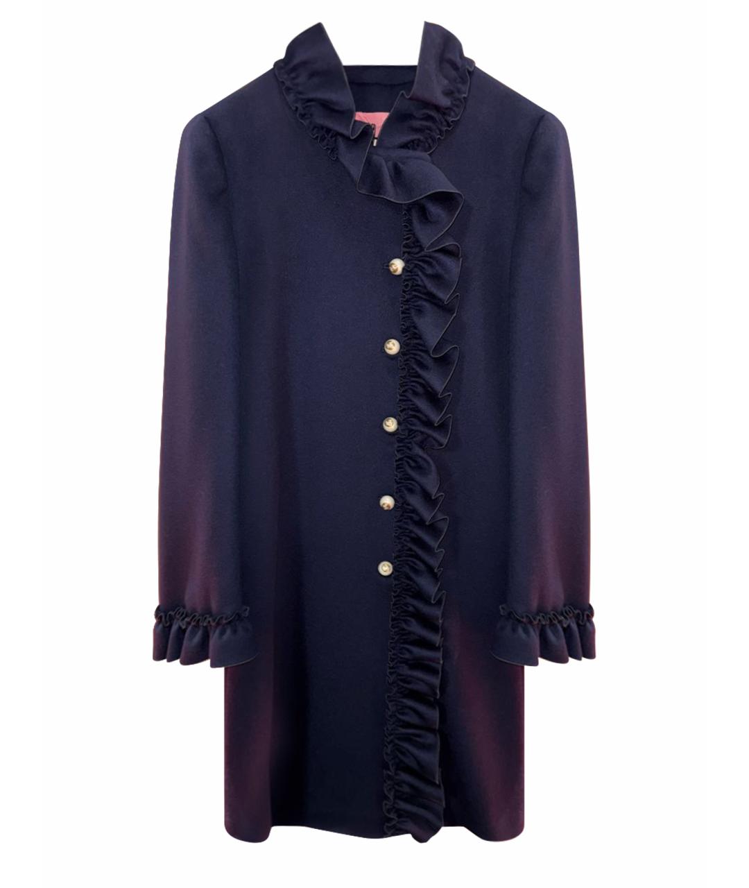 GUCCI Темно-синее шерстяное пальто, фото 10