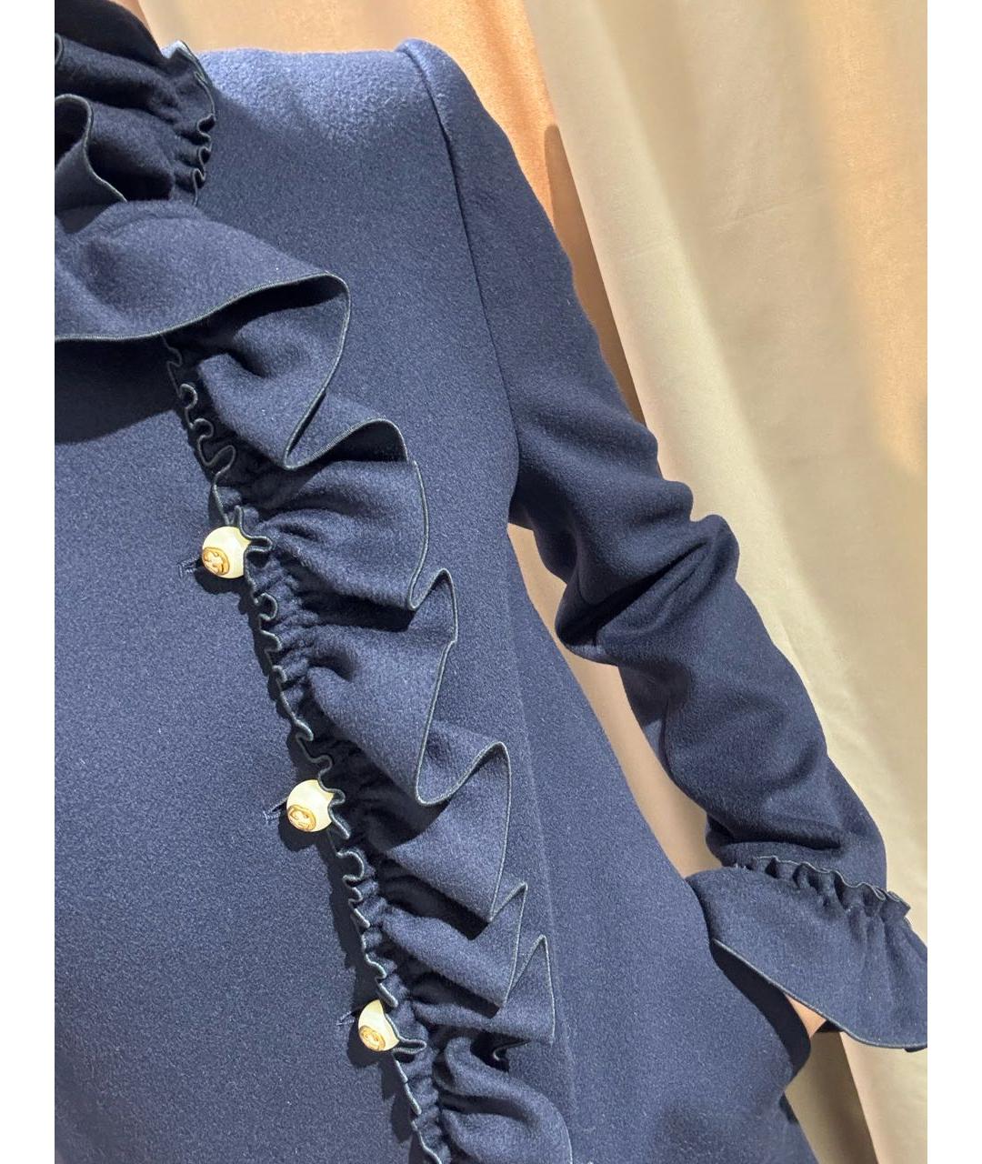 GUCCI Темно-синее шерстяное пальто, фото 7