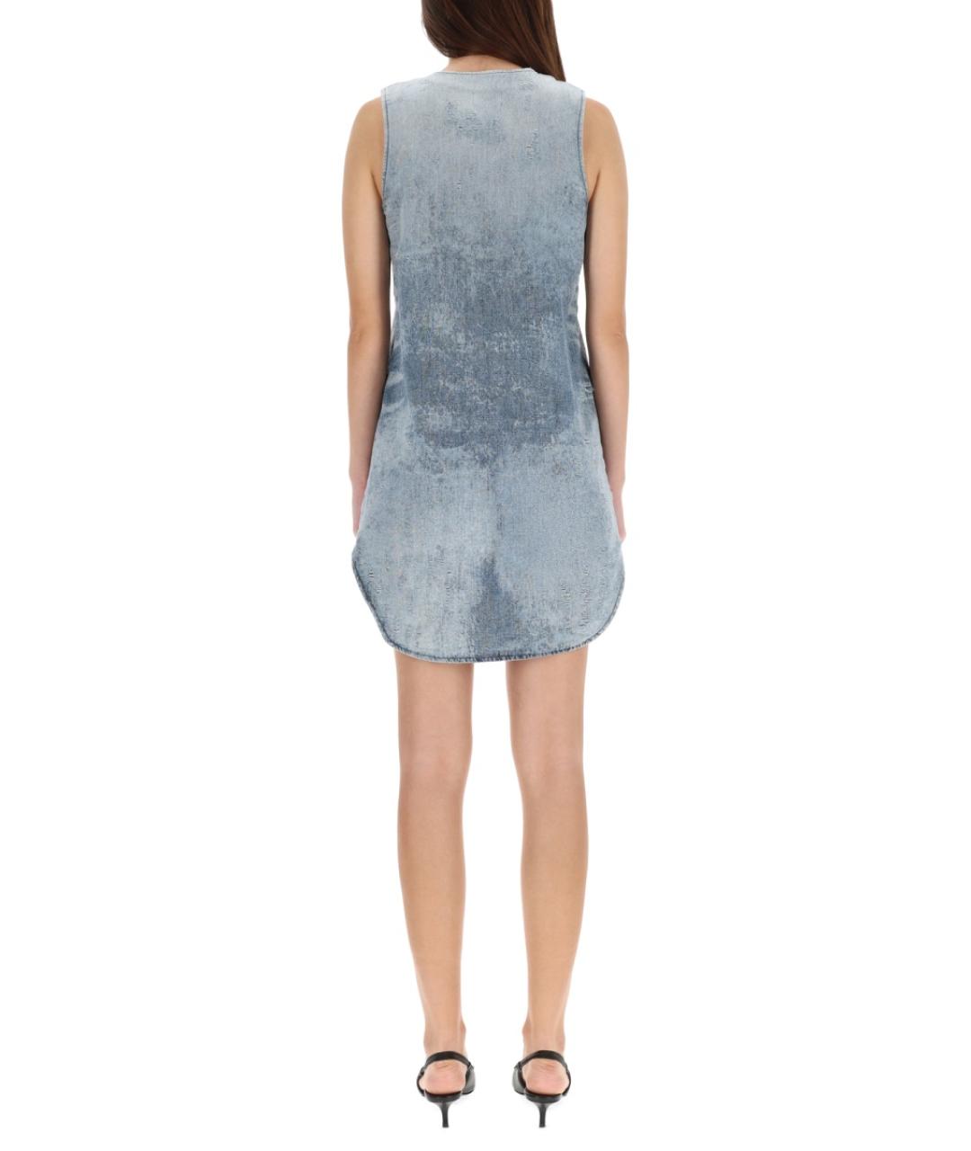 DIESEL Синее хлопковое повседневное платье, фото 4