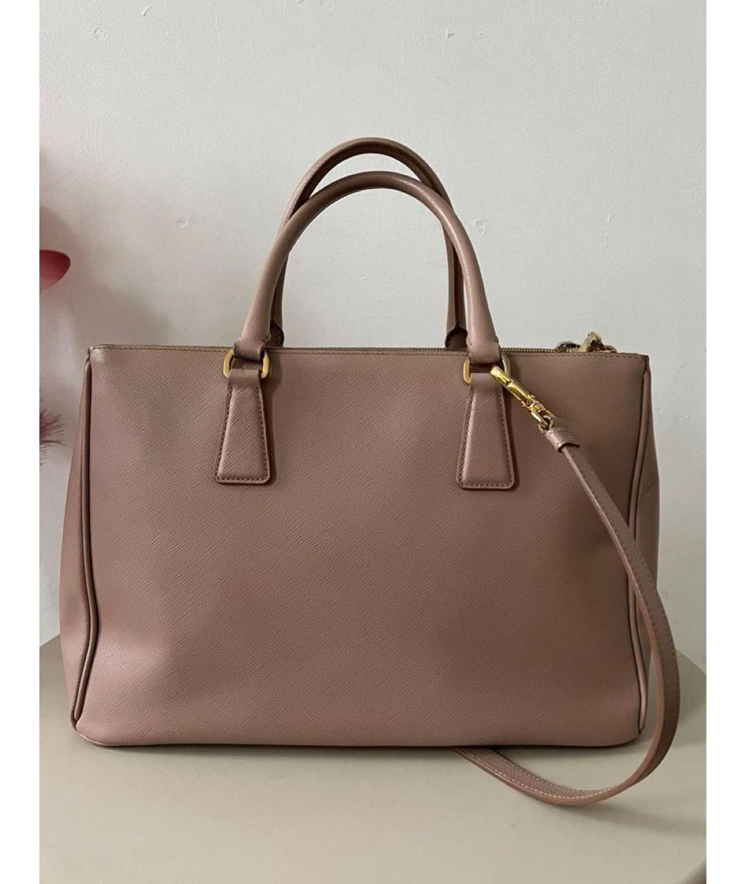 PRADA Розовая кожаная сумка через плечо, фото 3