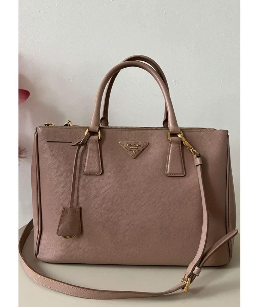 PRADA Розовая кожаная сумка через плечо, фото 6
