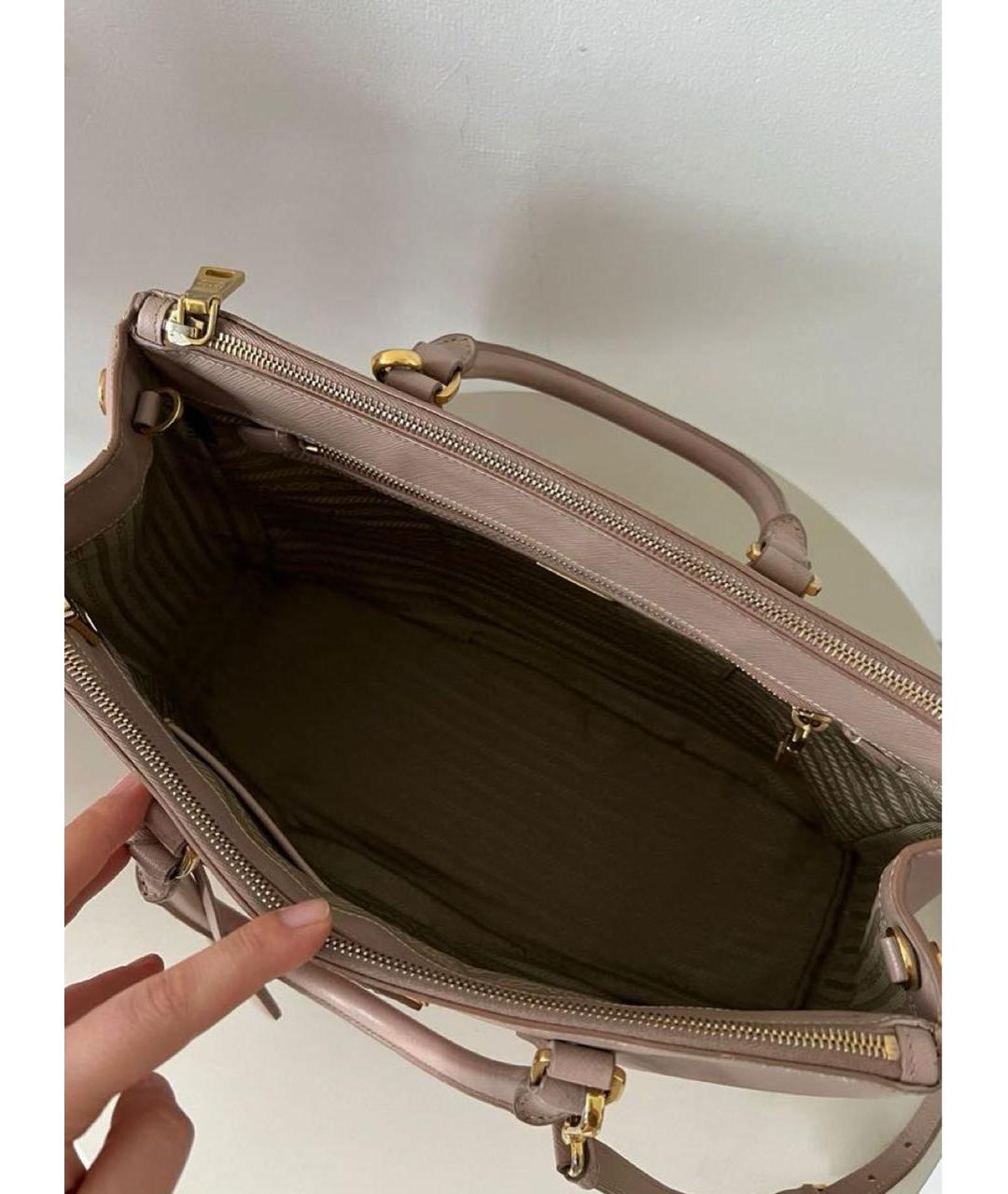 PRADA Розовая кожаная сумка через плечо, фото 4