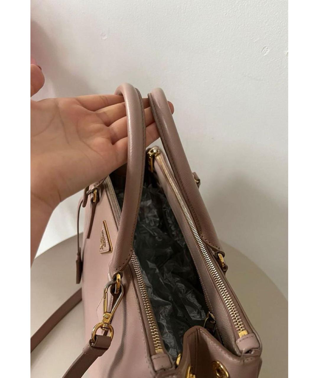 PRADA Розовая кожаная сумка через плечо, фото 2