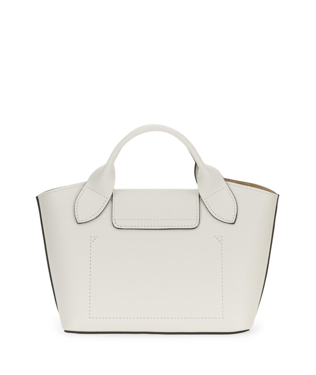 LONGCHAMP Белая кожаная сумка тоут, фото 2