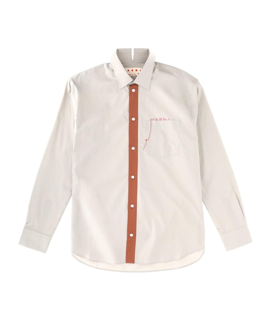 MARNI Серая хлопковая кэжуал рубашка, фото 1