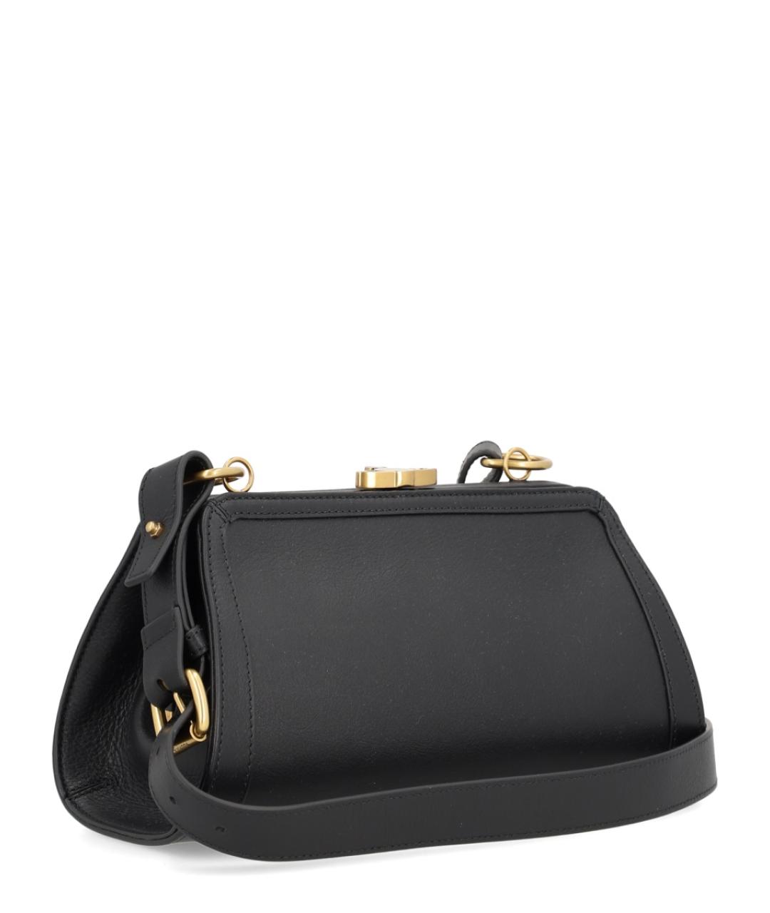 VIVIENNE WESTWOOD Черная кожаная сумка через плечо, фото 2