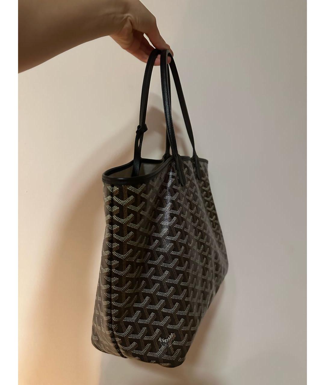 GOYARD Черная тканевая сумка тоут, фото 2